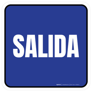 5S Salida Cuadrado Azul Square - Floor Sign
