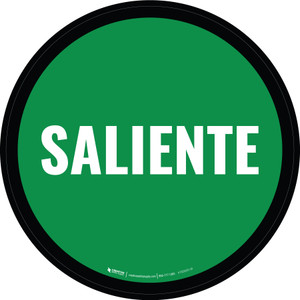 5S Saliente Verde - Circular - Floor Sign