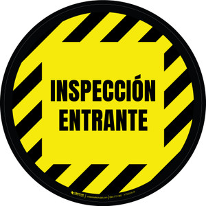 Inspección Entrante Circular - Floor Sign