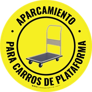 Aparcamiento para Carros de Plataforma Circular - Floor Sign
