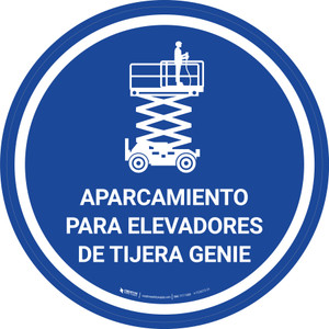 Aparcamiento para Elevadores de Tijera Genie Circular - Floor Sign