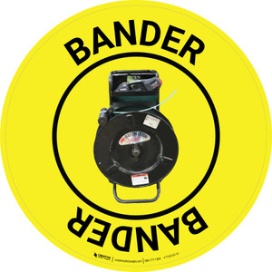 Bander (Real) Circular - Floor Sign