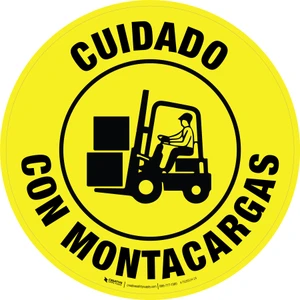 Cuidado con el Montacargas - Floor Sign