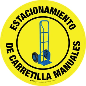 Estacionamiento de Carretillas Manuales Circular - Floor Sign
