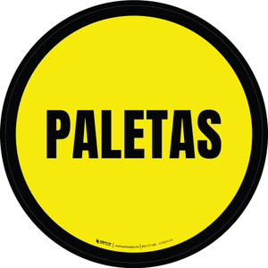 Paletas (Amarillo) Circular - Floor Sign
