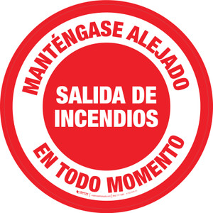 Salida de Incendios Circular - Floor Sign