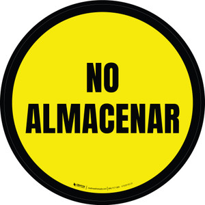 No Almacenar Circular - Floor Sign