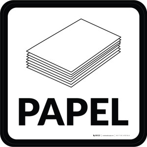 Papel con Icono Square - Floor Sign