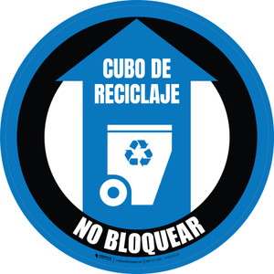 Cubo de Reciclaje Circular - Floor Sign