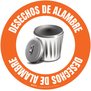 Desechos de Alambre Circular - Floor Sign