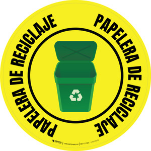 Papelera de Reciclaje Circular - Floor Sign