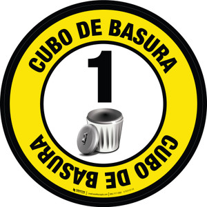 Cubo de Basura (Con Numeración) - Floor Sign