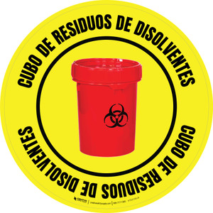 Cubo de Residuos de Disolventes - Floor Sign