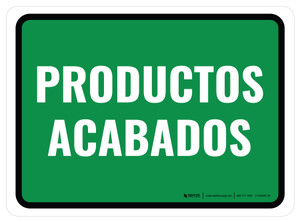 5S Productos Acabados Verde Rectangular - Floor Sign