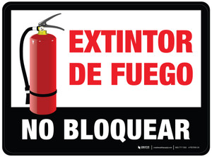Extintor No Bloquear - No Bloquear Rectangular - Floor Sign