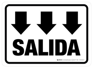 Flechas de Salida Hacia Abajo Rectangular - Floor Sign