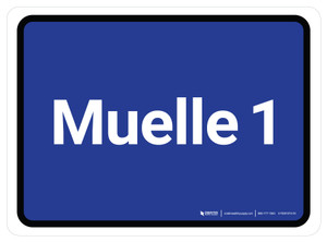 Muelle 1 - azul Rectangular - Floor Sign