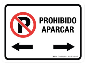 Prohibido Aparcar Rectangular - Floor Sign