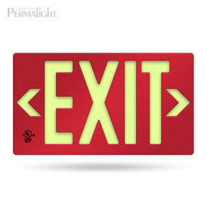 PERMALIGHT® LED Activated Photoluminescent Exit Sign