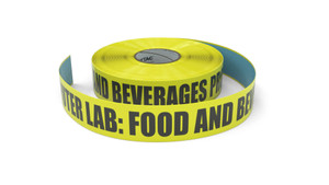 Computer Lab Food and Beverages Prohibited - Inline Printed Floor Marking Tape