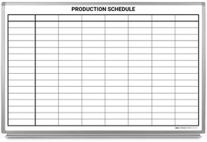 Production Schedule Whiteboard