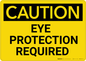 Caution: PPE Eye Protection Required - Wall Sign
