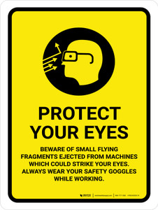 Protect Your Eyes Portrait - Wall Sign