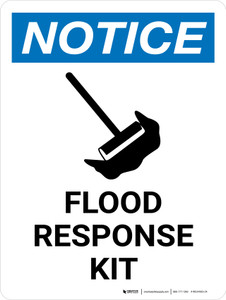 Notice: Flood Response Kit Portrait - Wall Sign