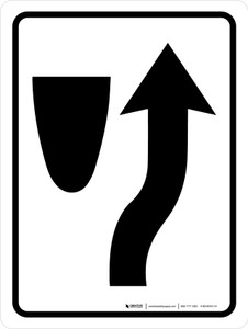 Directional Up Arrow Median Portrait - Wall Sign