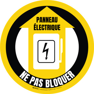 Panneau Électrique Jaune De-Chaussée Signe