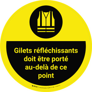 Hi-Visibity Vestes Doit être Porté au-Delà de Ce Point Étage Signe