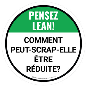 Pensez Lean Comment Peut Rebuter Être Réduite Rond De-Chaussée Signe