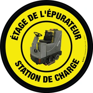 De Chaussée Laveuse De Charge De La Station De Réel Étage Signe