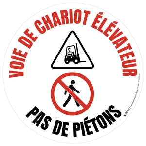 Voie De Chariot Élévateur Pas De Piétons Étage Signe