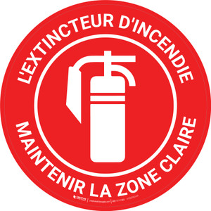 Extincteur Maintenir La Zone Claire De-Chaussée Signe