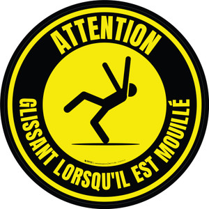 Glissant Lorsqu'Il Est Mouillé B Étage Signe