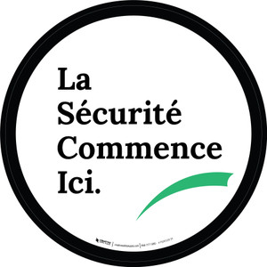 La Sécurité Commence Ici De-Chaussée Signe