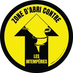 Zone d'abri Contre les Intempéries Flèche Étage Signe