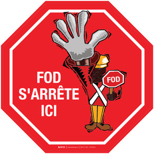 FOD s'Arrête Ici Arrêt Étage Signe