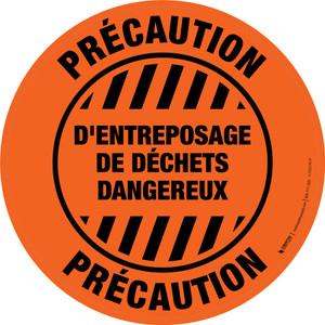 Précaution D'Entreposage De Déchets Dangereux Étage Signe