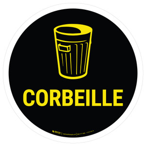 Poubelle Noir avec de l'Icône De-Chaussée Signe