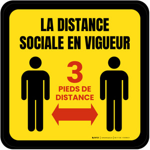 La Distance Sociale S'Il Vous Plaît Gardez Vos Distances De-Chaussée Signe