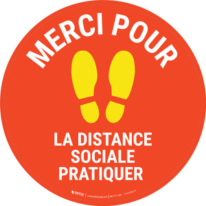 Merci Pour La Pratique De La Distanciation Sociale De-Chaussée Signe