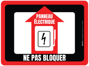 Panneau Électrique Ne Pas Bloquer - De-Chaussée Signe