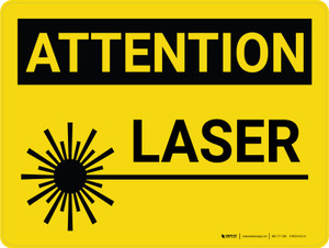 Attention: Laser (Caution: Laser) French Landscape - Wall Sign