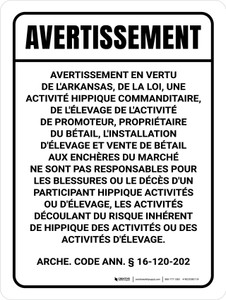 Avertissement: la Rotation de l'Équipement de Verrouillage de l'Alimentation Avant d'Entrer (Warning: Rotating Equipment Lockout Power Before Entering ANSI) French Portrait - Wall Sign