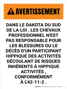 Avertissement: Les Lois De L'Osha Panneau Électrique De 36 Po (Warning: Osha Regulations Electrical Panel 36 Inches) French Landscape - Wall Sign