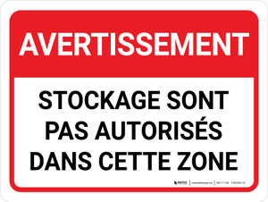 Avertissement: Pas De Dégagement De La Personne Sur La Voiture (Warning: No Clearance For Person On Car) French Landscape - Wall Sign