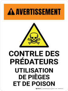 Avertissement: Recharge De La Batterie De La Zone (Warning: Battery Charging Area) French Portrait - Wall Sign