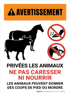 Avertissement: Risque de Choc Électrique Tension DC (Warning: Electrical Shock Hazard DC Voltage) French Landscape - Wall Sign